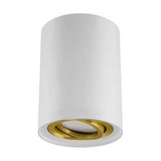 Oprawa downlight natynkowa HARY GU10 lampa okrągła tuba 35W biały/złoty STRUHM 04239