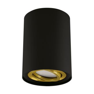 Oprawa downlight natynkowa HARY GU10 lampa okrągła tuba 35W czarny/złoty STRUHM 04240
