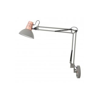 Oprawa ścienna ARTEMIA kinkiet z wysięgnikiem lampa E27 40W szary ARTEMIA GTV OS-ARTW-E27-15-DEC