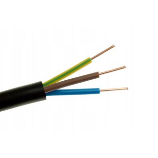 Kabel ziemny YKY 3x1,5mm2 1000V czarny - 1m