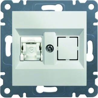 Gniazdo komputerowe pojedyncze RJ45 kat. 5e białe Lumina2 SOUL Hager WL2110
