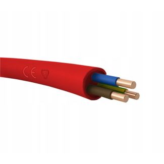 Przewód ognioodporny HLGs 3x1,5mm2 500V czerwony - 1m