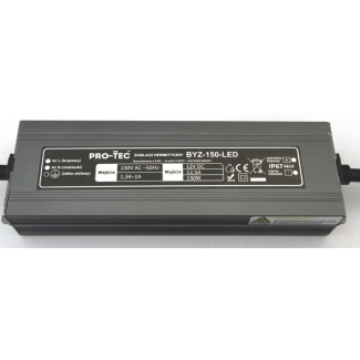 Zasilacz LED hermetyczny 150W 12V 12,5A IP68 BYZ-150-LED PRO-TEC 5210150
