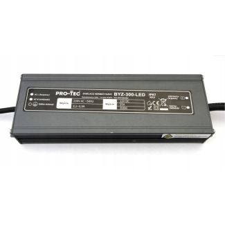 Zasilacz LED hermetyczny 300W 12V 25A IP68 BYZ-300-LED PRO-TEC 5210300